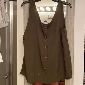 Olive tank style blouse